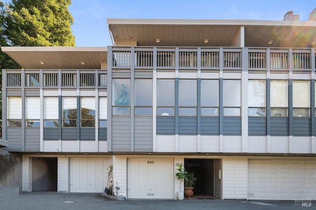 view of property with a garage