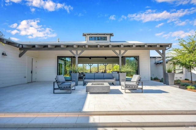 view of patio featuring an outdoor hangout area