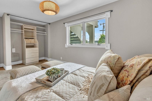 bedroom with a closet