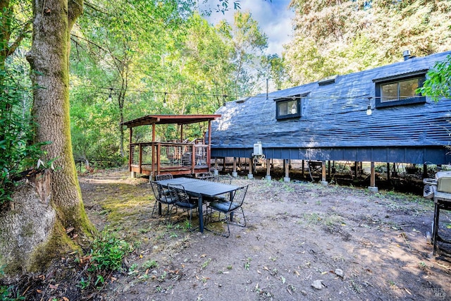 view of patio / terrace featuring a wooden deck