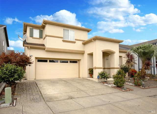 view of front of house featuring a garage