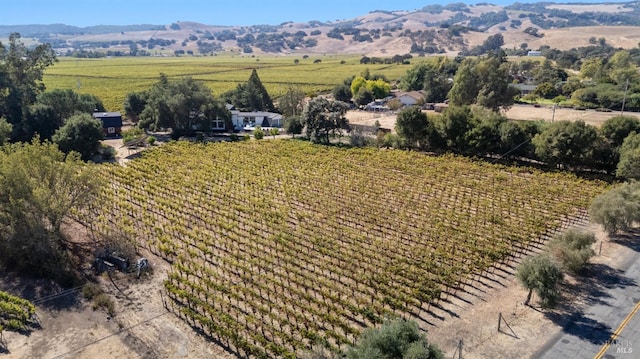 birds eye view of property with a rural view