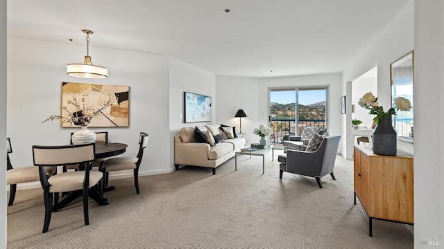 view of carpeted living room