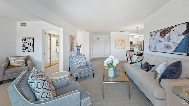 view of carpeted living room