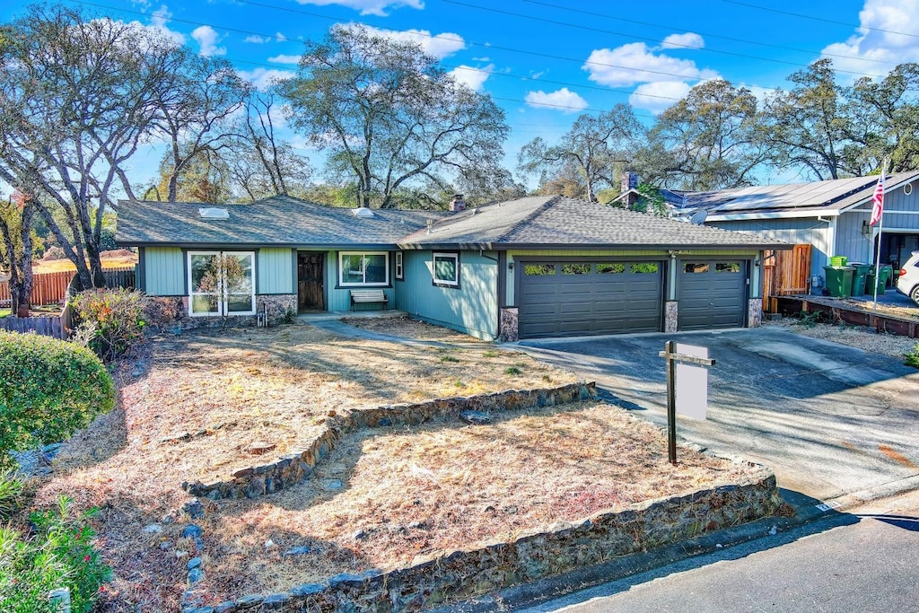 ranch-style house with a garage