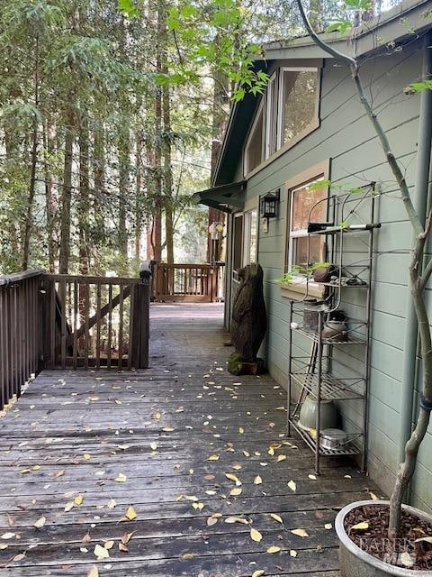 view of wooden deck