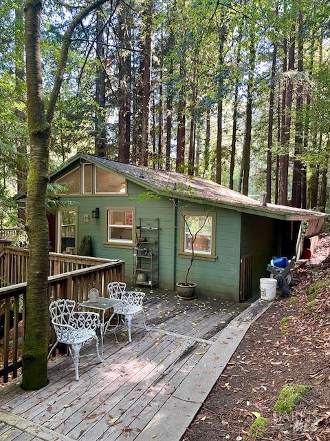 exterior space with a wooden deck