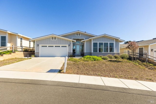 ranch-style home with a garage