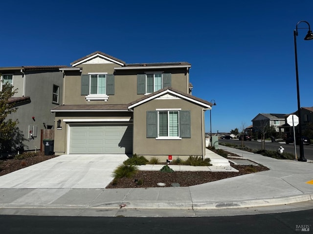 front of property featuring a garage