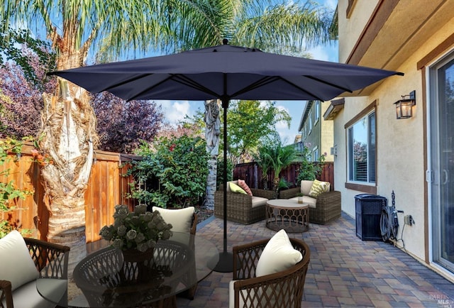 view of patio / terrace with an outdoor hangout area