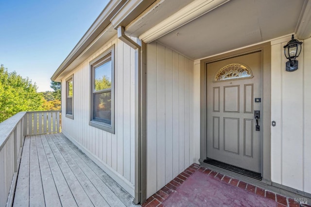 view of doorway to property