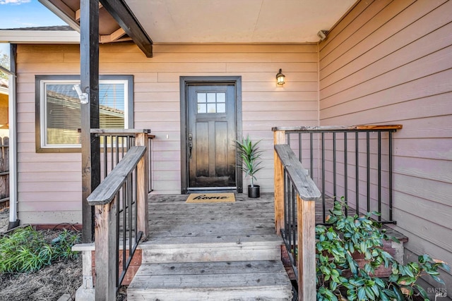 view of doorway to property