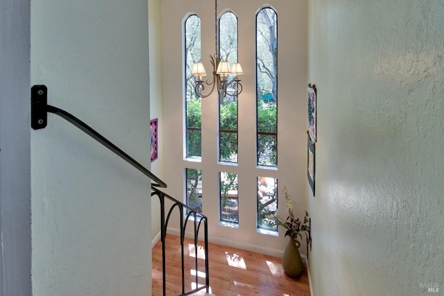 foyer with hardwood / wood-style flooring