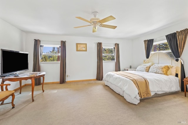 31026 Albion Ridge L Rd, Albion, CA 95410 - carpeted bedroom with ceiling fan and multiple windows