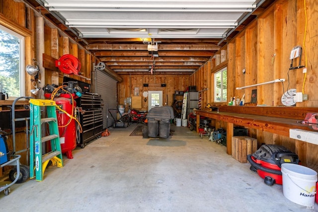 31026 Albion Ridge L Rd, Albion, CA 95410 - garage with wooden walls and a workshop area