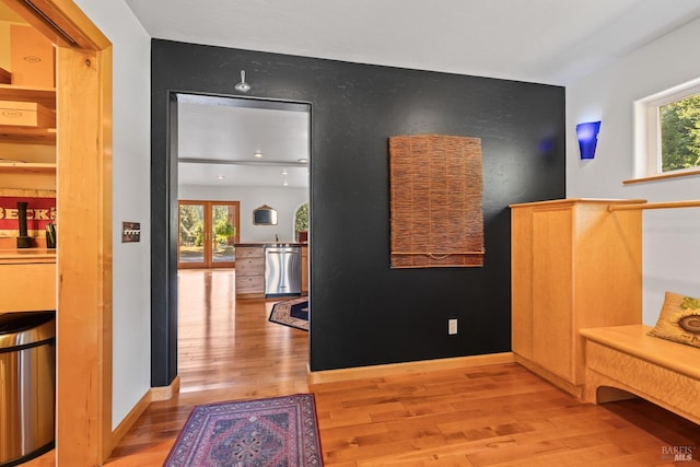 31026 Albion Ridge L Rd, Albion, CA 95410 - hallway with wood-type flooring and plenty of natural light