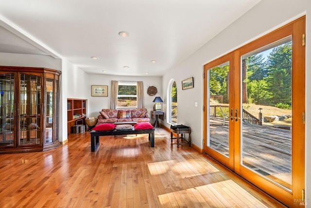 31026 Albion Ridge L Rd, Albion, CA 95410 - interior space with french doors and light wood-type flooring