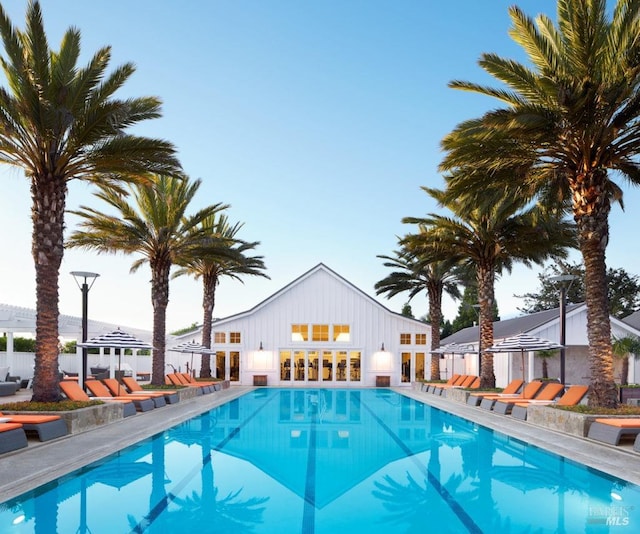 view of pool with a patio area