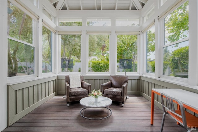 sunroom with plenty of natural light