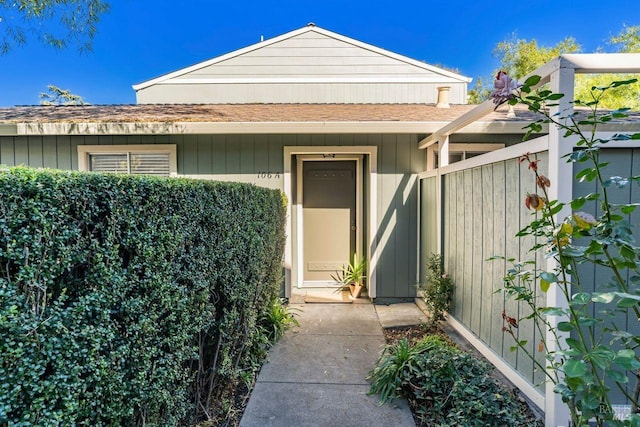 view of doorway to property