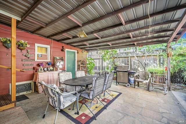 view of patio featuring area for grilling