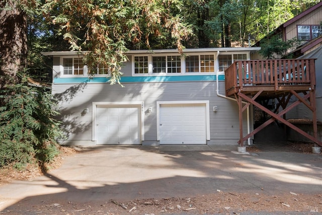 exterior space with a garage and driveway