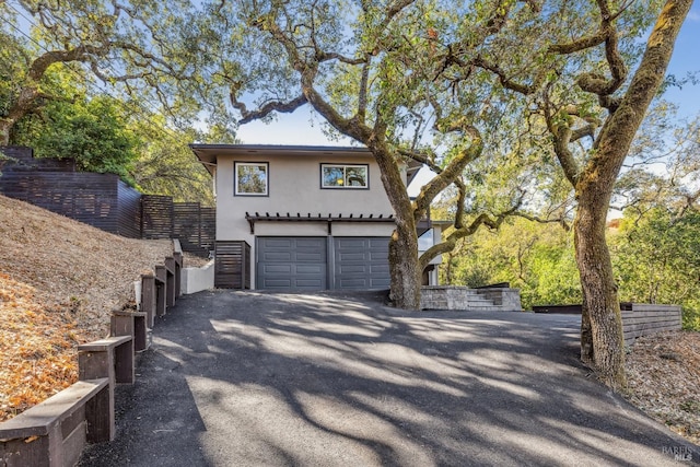 view of home's exterior with a garage