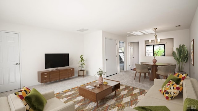 view of carpeted living room