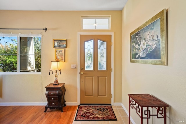 entryway featuring wood-type flooring