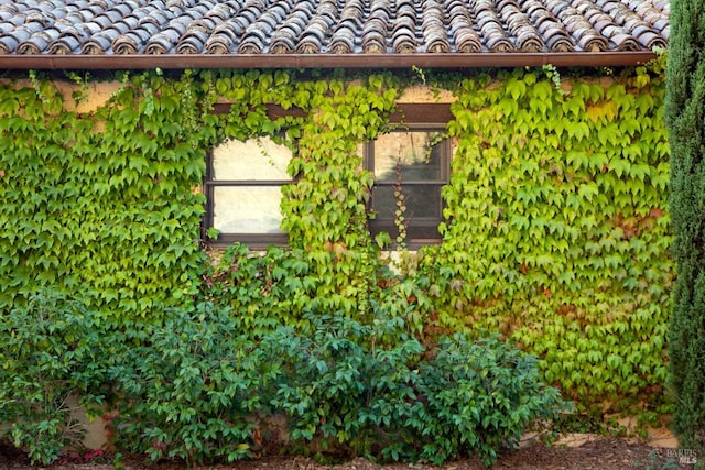 details featuring a tile roof