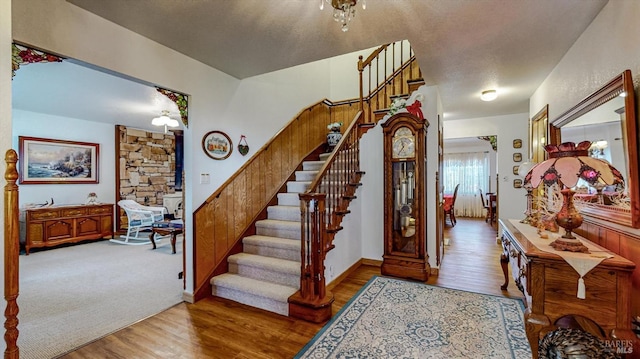 entrance foyer featuring hardwood / wood-style flooring