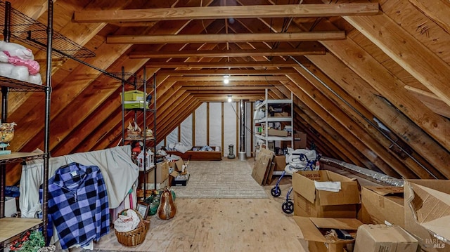 view of attic