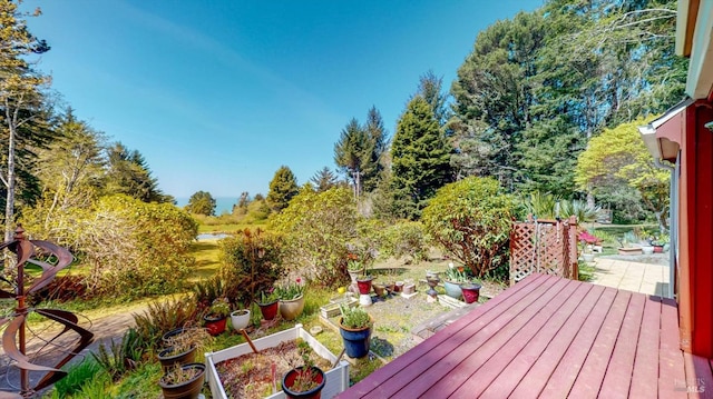 view of wooden deck