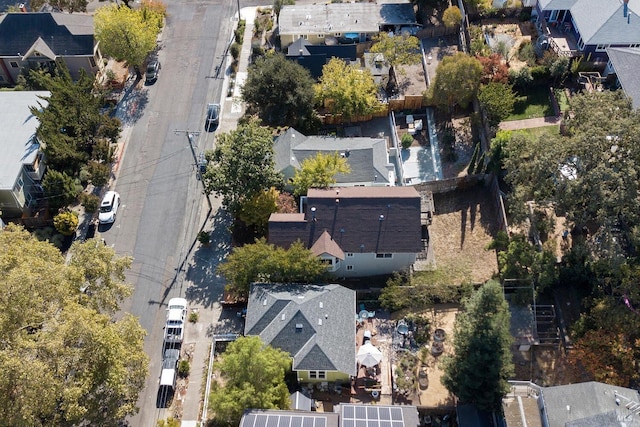 drone / aerial view with a residential view