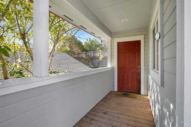 view of doorway to property