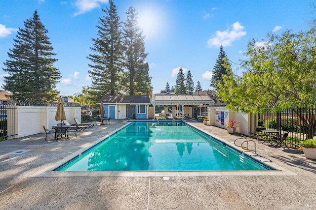 view of pool with a patio