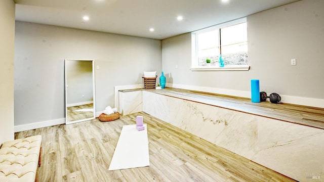 interior space featuring light hardwood / wood-style flooring