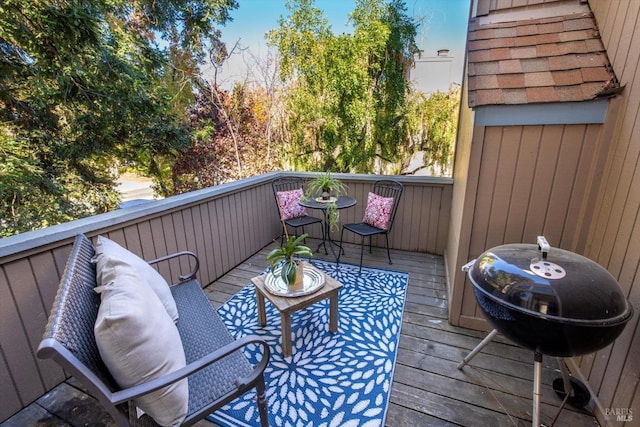 deck with grilling area