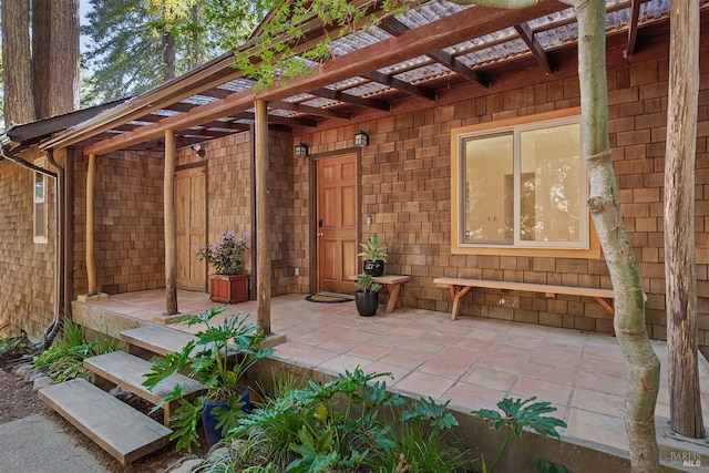 view of patio / terrace with a pergola