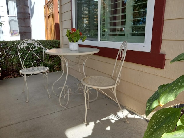 balcony with a patio