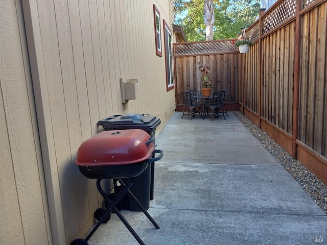 view of patio / terrace with area for grilling