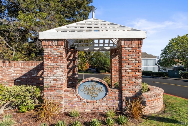 view of community sign