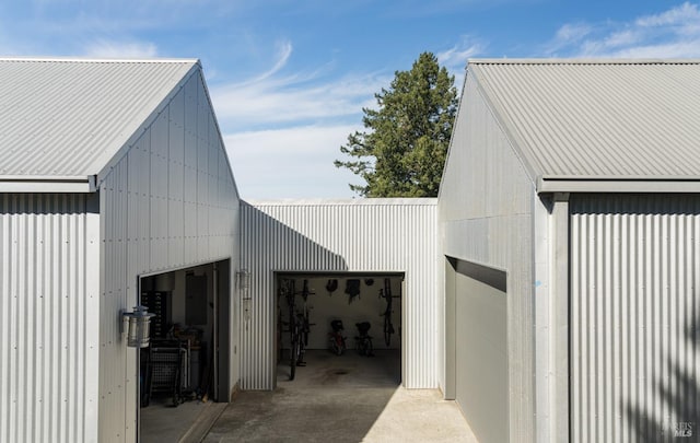 view of outdoor structure featuring a garage