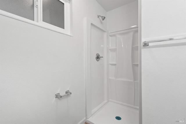 bathroom featuring walk in shower