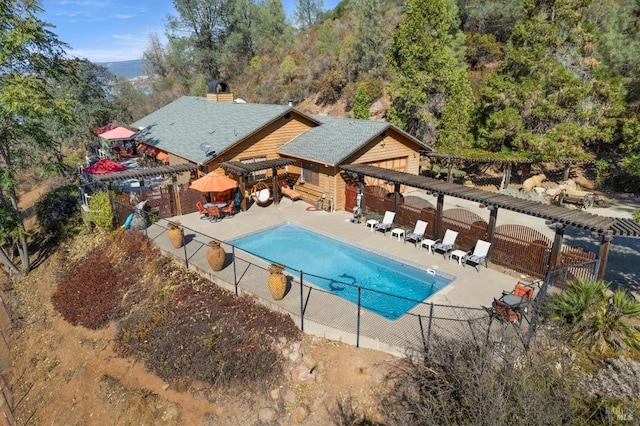 view of pool with a patio