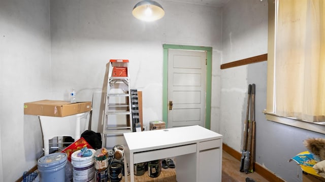 14090 Winnie St, Walnut Grove, CA 95690 - miscellaneous room featuring baseboards and wood finished floors