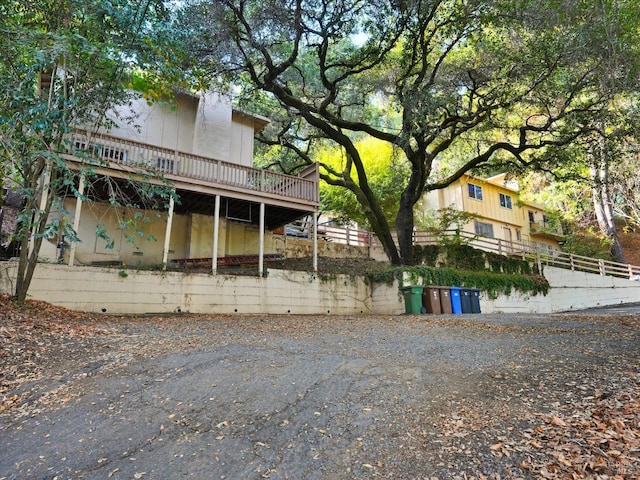 view of yard featuring a deck