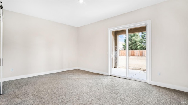 view of carpeted empty room