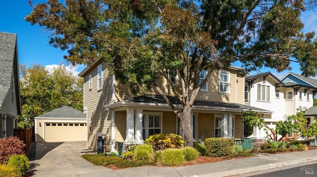 view of front of property featuring a porch