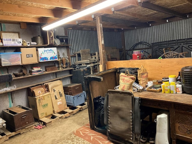 view of storage room